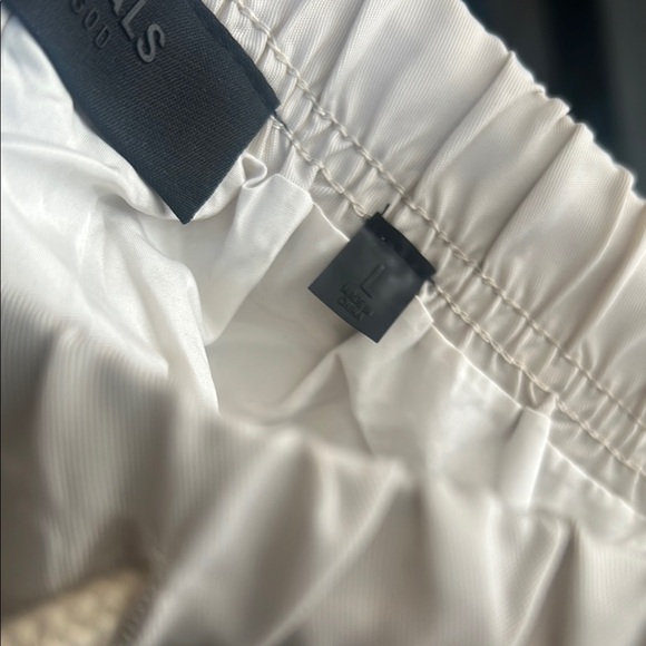 Essentials Cream Athletic Shorts with Elastic Waistband - Picture 3 of 4